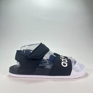 Adidas Adilette Black White Sporty Adjustable Straps Sandals G28695 Womens Sz 10